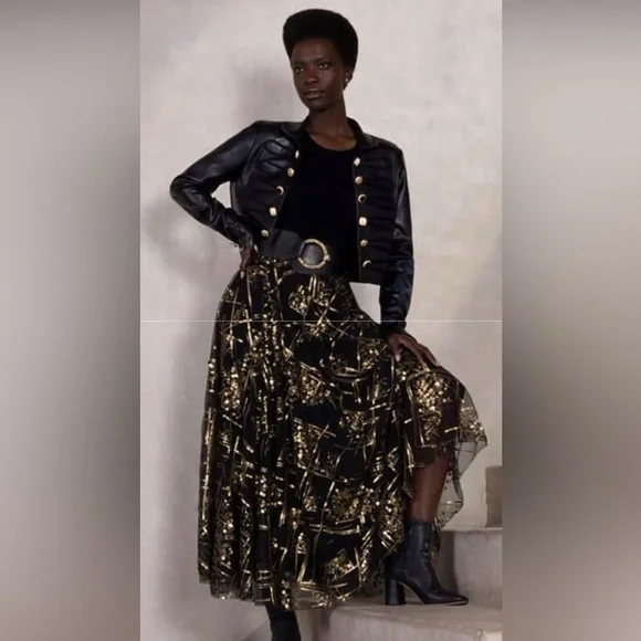 Making the Cut Season 2 Episode 7 Winning Look Andrea's Sequin Skirt NWT Size S - Picture 2 of 14